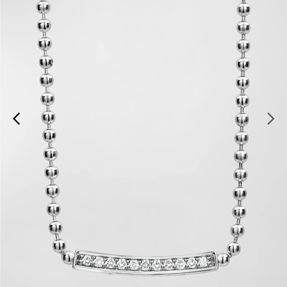 LAGOS Caviar Spark Diamond Ball-Chain Necklace